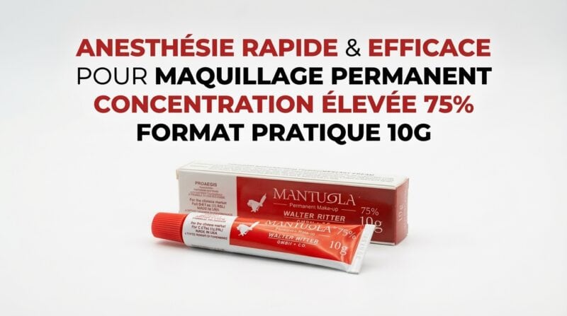 Crème Anesthésiante Rapide Mantualo 10g 85% pour Tatouage & Dermaroller