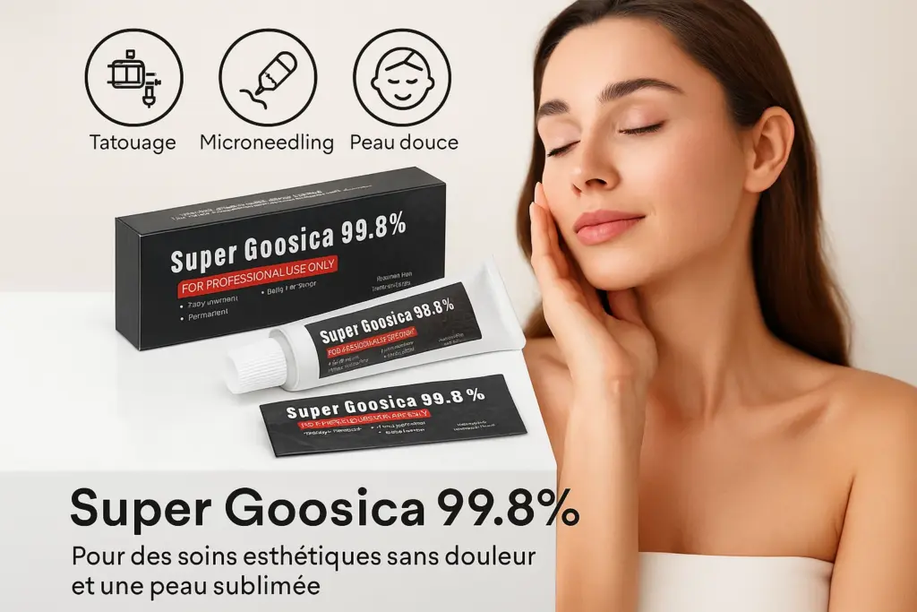 Crème Anesthésiante Super Gooscia 99.8% - Pour Tatouage 10g Les Bienfaits pour la Beauté du Corps et les Soins Esthétiques